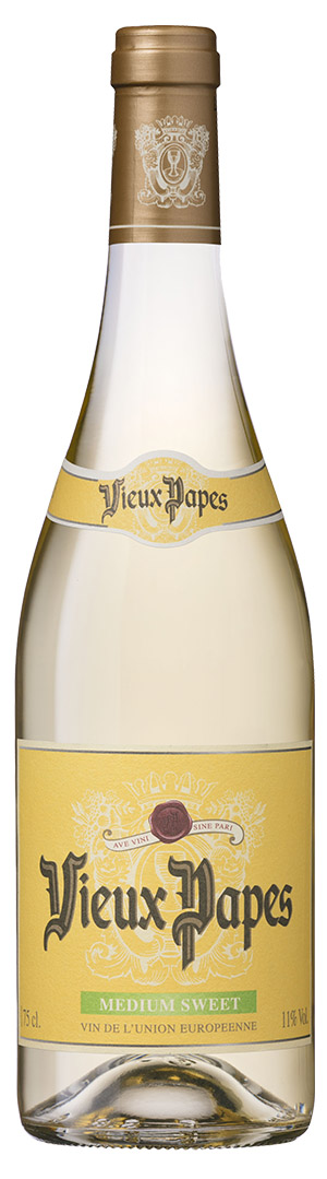 sweet white wine bottle Vieux Papes Original