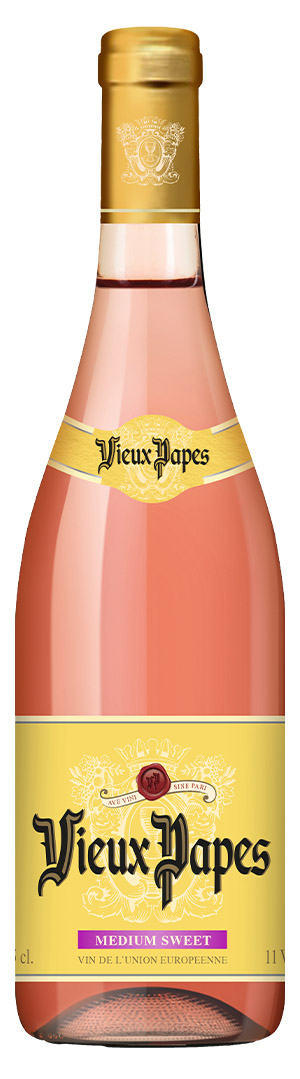sweet rosé wine bottle Vieux Papes Original